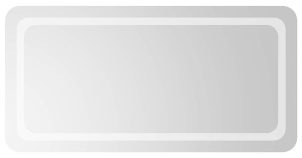 LED koupelnové zrcadlo Transparentní 100 x 50 cm tvrzené sklo