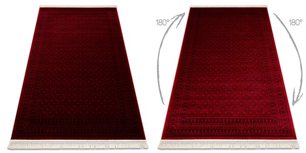 Makro Abra Kusový koberec klasický ORIENT 2958 bordó černý s třásněmi Rozměr: 150x230 cm