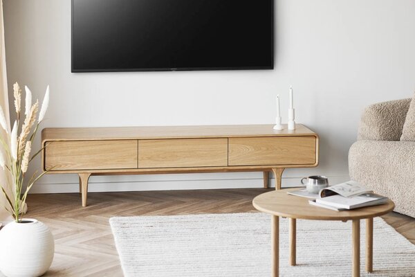 Nordic Living Dubový konferenční stolek Jena 70 cm