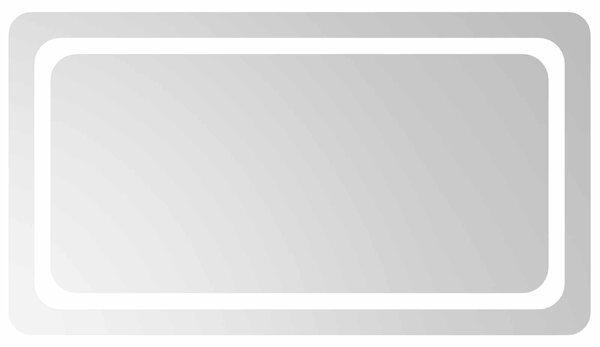 LED koupelnové zrcadlo Transparentní 90 x 50 cm tvrzené sklo