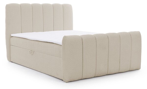 Boxspringová postel 160x200 SEMINOLE - béžová + topper