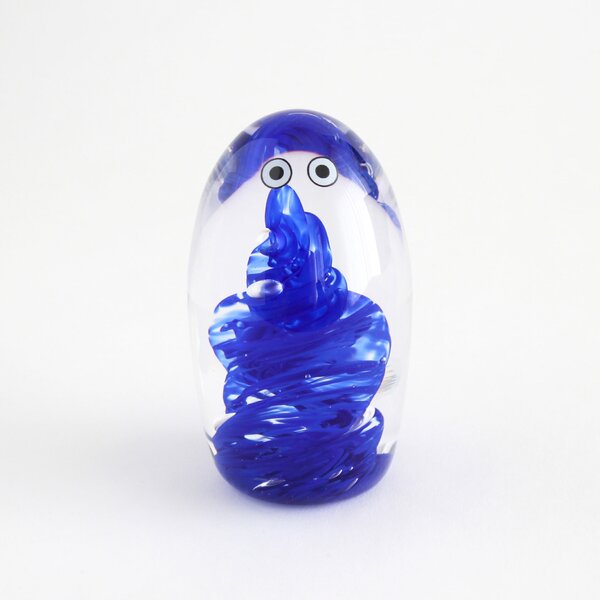 Skleněná figurka Crystal Blob Bubble Blue