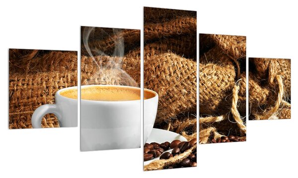 Obraz šálku kávy (125x70 cm)