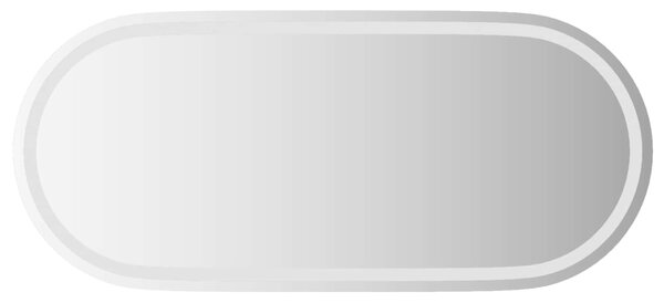 LED koupelnové zrcadlo Transparentní 100 x 45 cm tvrzené sklo