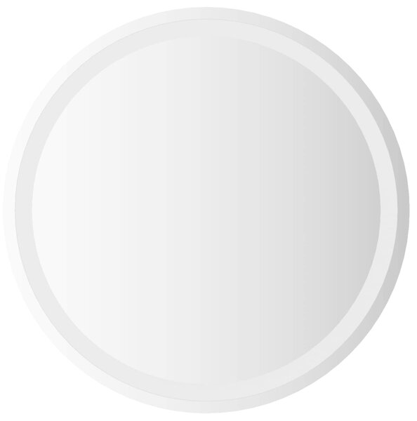 LED koupelnové zrcadlo Transparentní Ø 60 cm tvrzené sklo