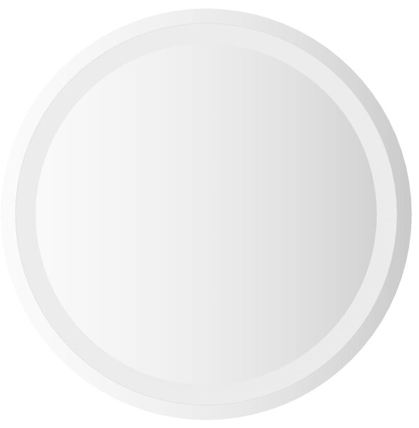 LED koupelnové zrcadlo Transparentní Ø 50 cm tvrzené sklo