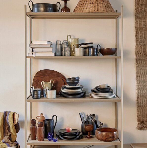 FERM LIVING Policová sestava Punctual, Anthracite / 5 (výška 184 cm)