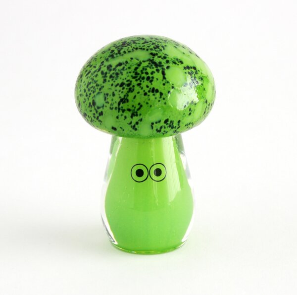 Skleněná figurka Crystal Blob Forest Green Shroom