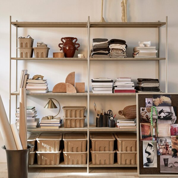 FERM LIVING Policová sestava Punctual, Anthracite / 5 (výška 184 cm)