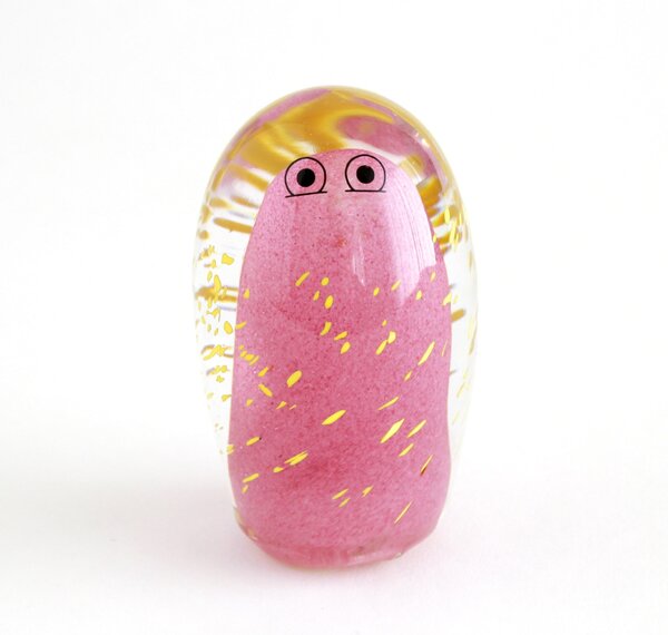 Skleněná figurka Crystal Blob Full of Pink