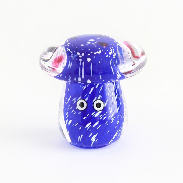 Skleněná figurka Crystal Blob Indigo Blue Shroom