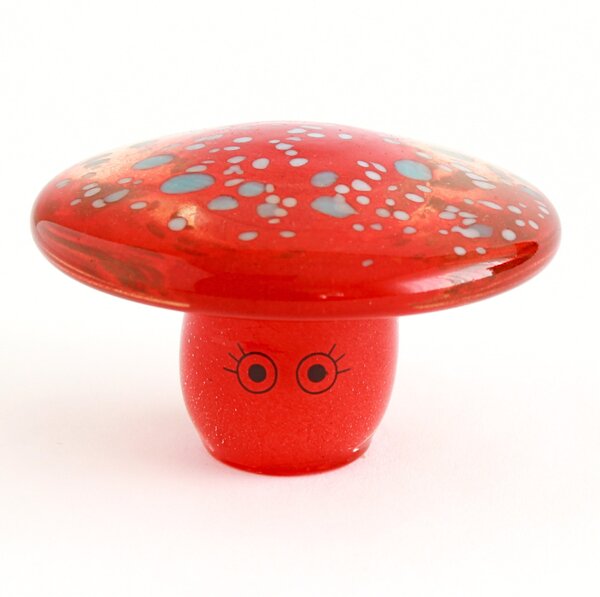 Skleněná figurka Crystal Blob Red Shroom