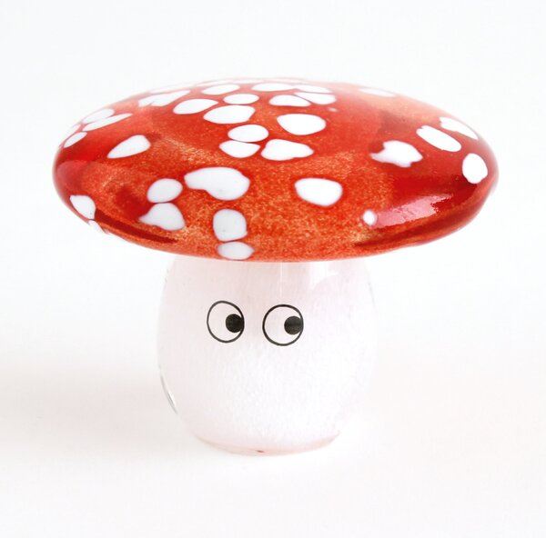 Skleněná figurka Crystal Blob Fly Agaric