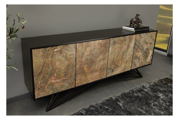 Massive home | Komoda MOUNTAIN SOUL BLACK 175 CM masiv akácie