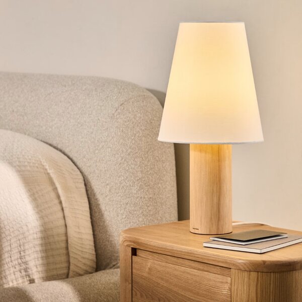 Kave Home Dřevěná stolní lampa Marga
