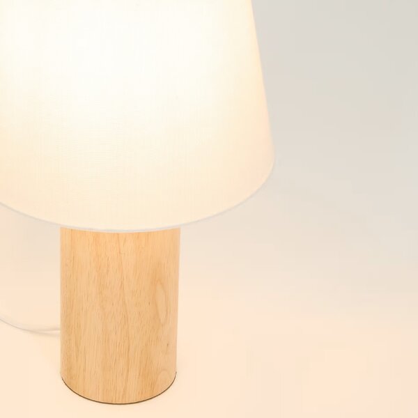 Kave Home Dřevěná stolní lampa Marga