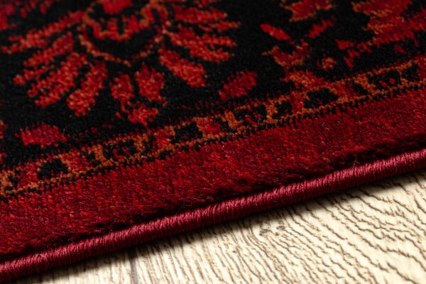 Kusový koberec klasický ORIENT 5125 bordó černý s třásněmi Rozměr: 150x230 cm
