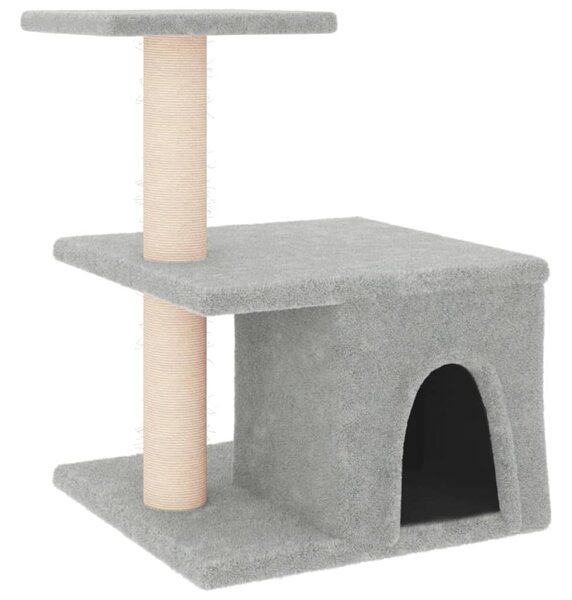 Škrabadlo pro kočky se sisalovými sloupky světle šedé 48 cm 171787