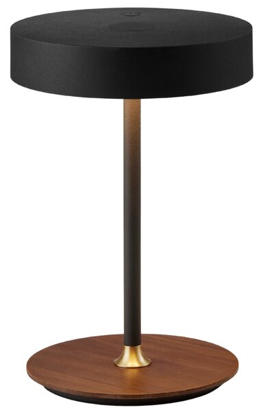 Halo Design Černá kovová nabíjecí stolní LED lampa On the Move 19 cm