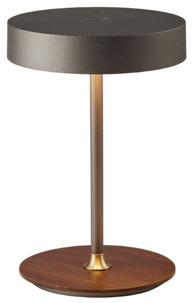 Halo Design Šedá kovová nabíjecí stolní LED lampa On the Move 19 cm