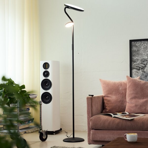 Halo Design Černá kovová stojací LED lampa Slim Uplight 170 cm