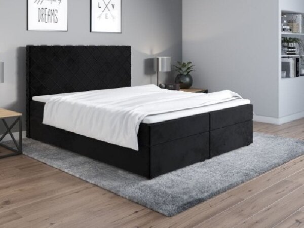 Čalouněná postel 200x200 LILLIANA 2 - černá