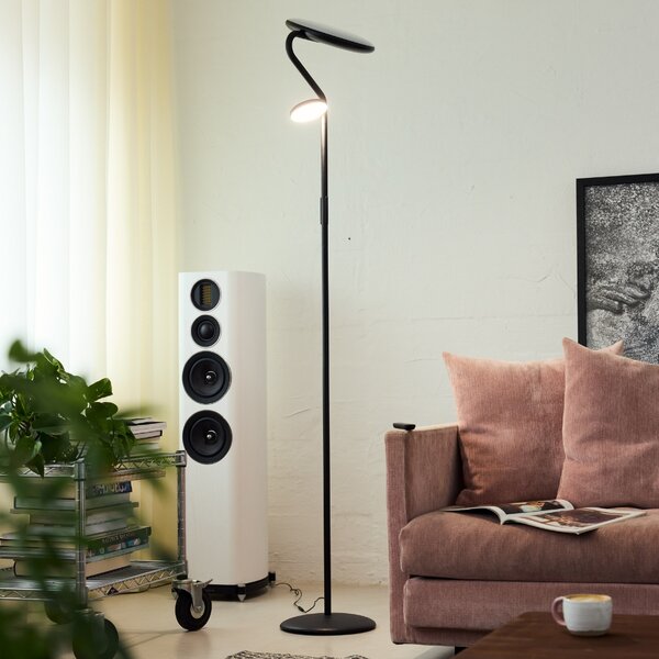 Halo Design Černá kovová stojací LED lampa Slim Uplight 170 cm