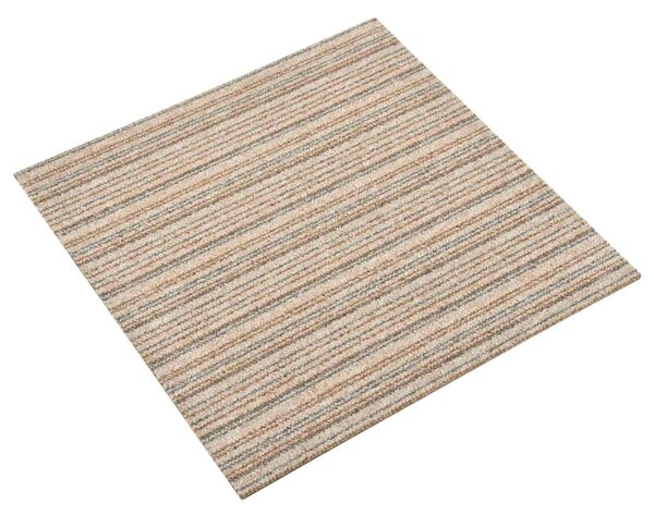 Koberec 20 pcs Pruhovaná béžová 50 x 50 cm 100% polypropylen