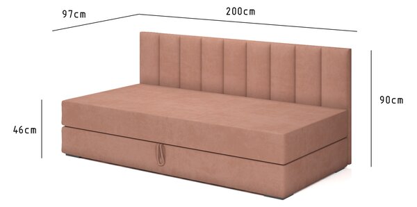 Válenda s úložným prostorem 90x200 ALAMO 1 - písková