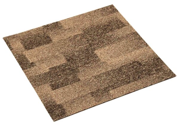 Podlahový koberec 20 pcs Hnědá 50 x 50 cm PP