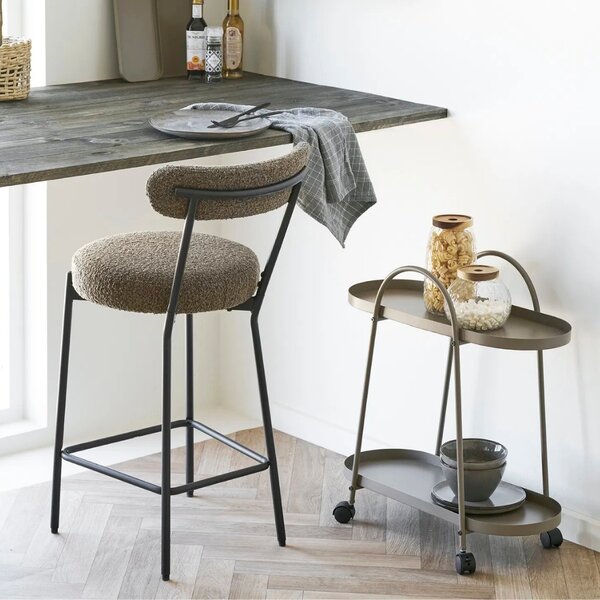 Nordic Living Hnědá barová židle Badalonia 65 cm