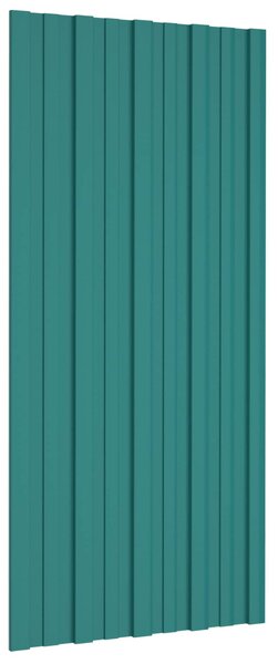 Střešní panel 12 pcs Zelená 100 x 45 cm Pozinkovaná ocel