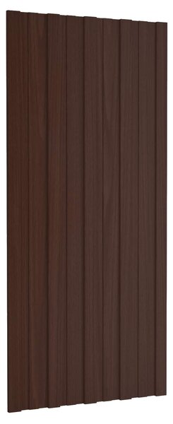 Střešní panel 12 pcs Hnědá 100 x 45 cm Pozinkovaná ocel