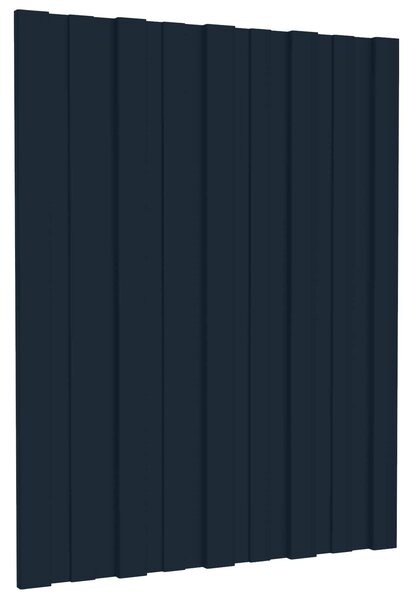 Střešní panel 12 pcs Antracitová 60 x 45 cm Pozinkovaná ocel