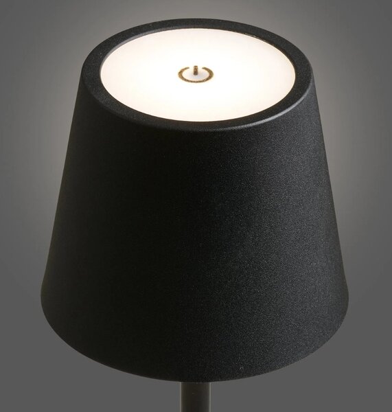 Nordic Living Černá kovová stolní LED lampa Bradford 37 cm