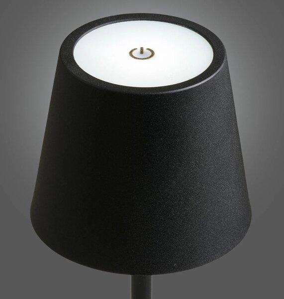 Nordic Living Černá kovová stolní LED lampa Bradford 37 cm