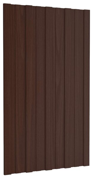 Střešní panel 12 pcs Hnědá 80 x 45 cm Pozinkovaná ocel
