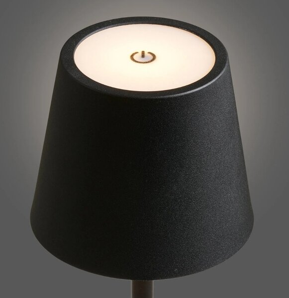 Nordic Living Černá kovová stolní LED lampa Bradford 37 cm