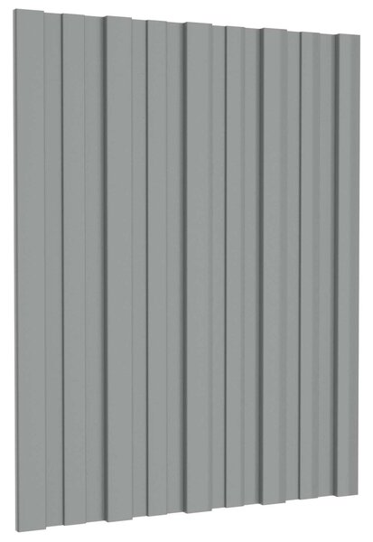 Střešní panel 36 pcs Šedá 60 x 45 cm Pozinkovaná ocel