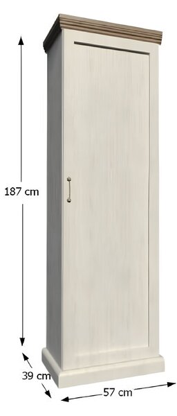 KONDELA Skříň, sosna skandinávská / dub divoký, ROYAL S1D