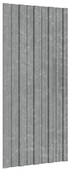 Střešní panel 12 pcs Stříbrná 100 x 45 cm Pozinkovaná ocel