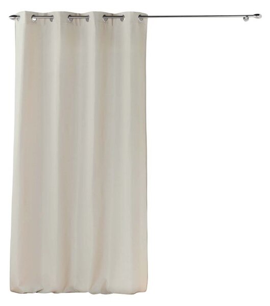 Závěs s kroužky VELVET, izolační, vrstva dvojitého mikrovlákna, 135 x 260 cm, béžový