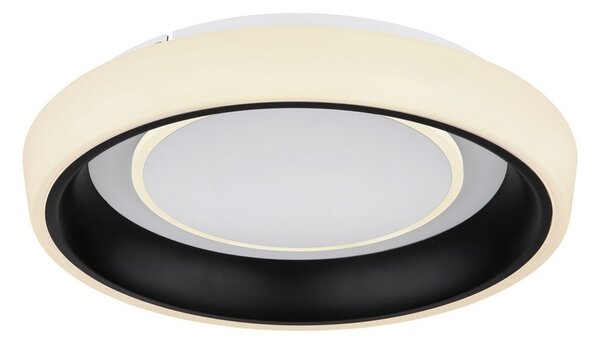 Globo 48272-46B LED stropní svítidlo Tabano 1x50W | 3300lm | 3000-6500K - dálkové ovládání, stmívatelné, noční režim, paměťová funkce, opál, černá