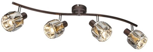 Globo 54357-4B přisazené stropní bodové svítidlo Indiana 4x40W | E14 - černá, zlatá