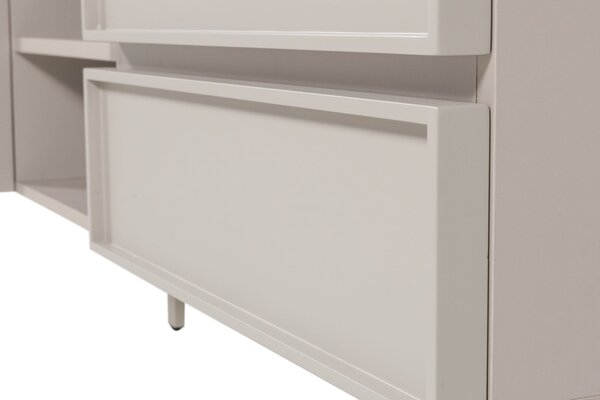 WOOOD Světle šedý TV stolek Tours 180 x 42 cm