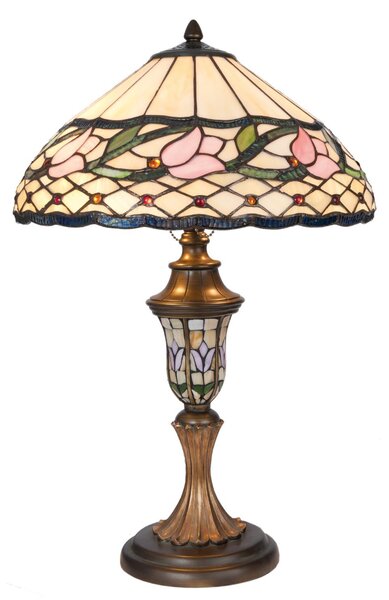 Stolní lampa Tiffany Lovely Tulip - Ø 40*60 cm - Clayre & Eef