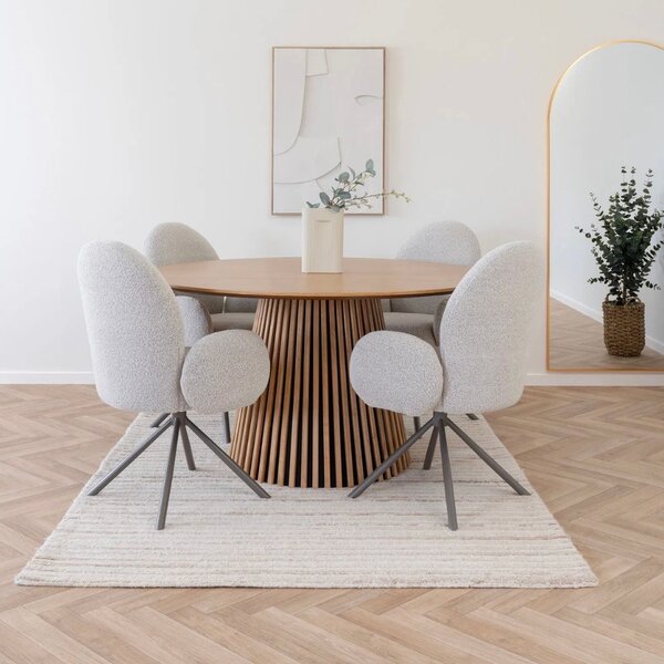 Nordic Living Dubový jídelní stůl Osaka 140 cm