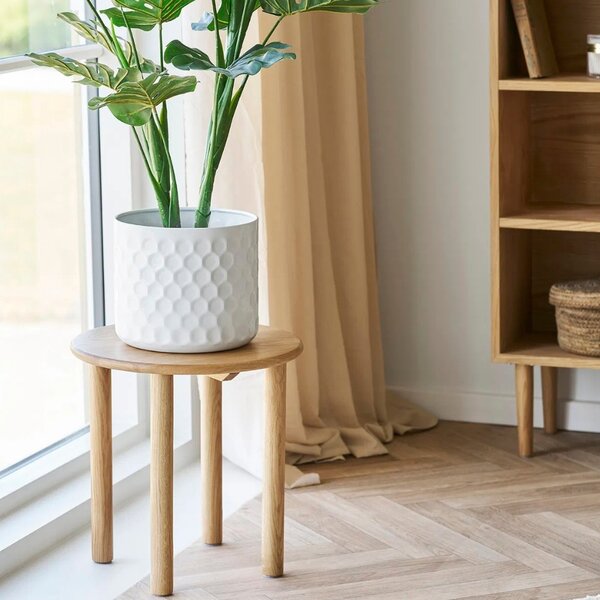 Nordic Living Dubový odkládací stolek Jena 40 cm