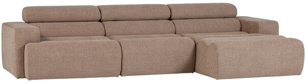 WOOOD Béžová bouclé rohová pohovka Novi 300 cm, pravá