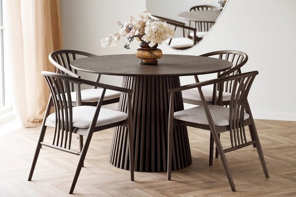 Nordic Living Hnědý dubový jídelní stůl Osaka 120 cm